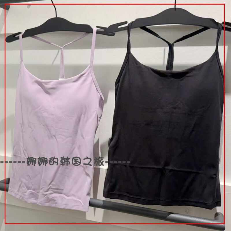 韩国代购lululemon露露乐蒙Flow Y Tank B/C杯含胸垫瑜伽长款背心