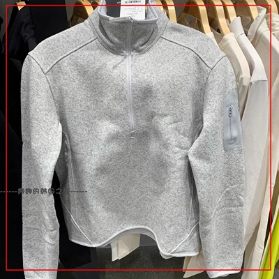 韩国代购ARC'TERYX始祖COVERT 纯色半拉链抓绒衣 女款X000006538