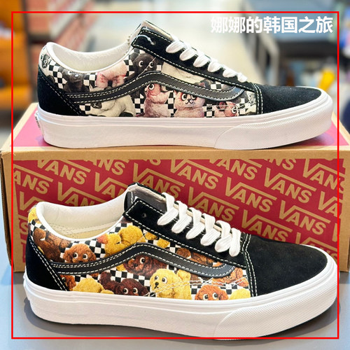 VANS男女猫咪狗狗不对称低帮板鞋