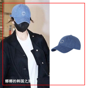 韩国代购 宋慧乔同款小众设计师 Clu too牛仔蓝可调鸭舌帽子男女