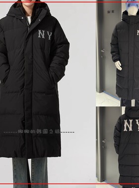 韩国代购MLB 冬季羽绒服男女保暖时尚运动休闲长款外套3ADJB2246
