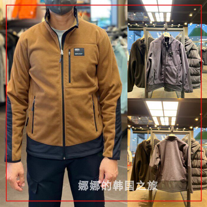 NEPA 韩国代购直邮22冬立领户外男款拉链休闲抓绒夹克外套7I76101