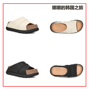韩国代购正品UGG女款休闲松糕底露趾纯色时尚凉鞋厚底拖鞋1152695