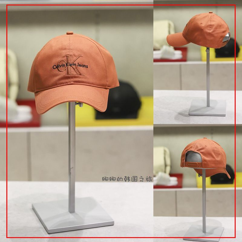 CK JEANS 韩国代购直邮23夏男女全棉刺绣遮LOGO休闲鸭舌帽K510061