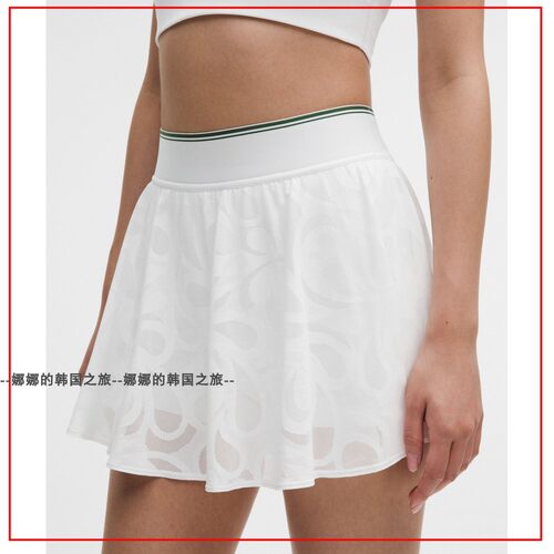 韩国代购lululemon Paisley-Mesh 女士涡纹图案网面网球裙LW8AR0S