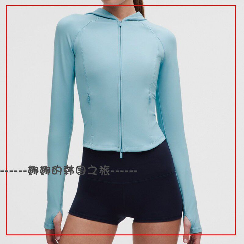 韩国代购lululemon Wonder Train全拉链夹克轻薄防晒SEAF LW3JYOS