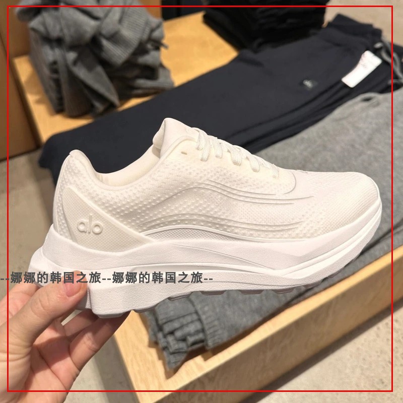 韩国代购ALO 男女运动鞋Runner智秀同款缓震透气休闲纯色跑步鞋