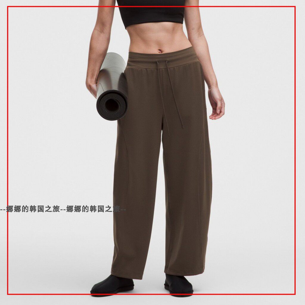 韩国代购lululemon Groove纯色低腰宽松束脚裤休闲裤女款LW5JVRA