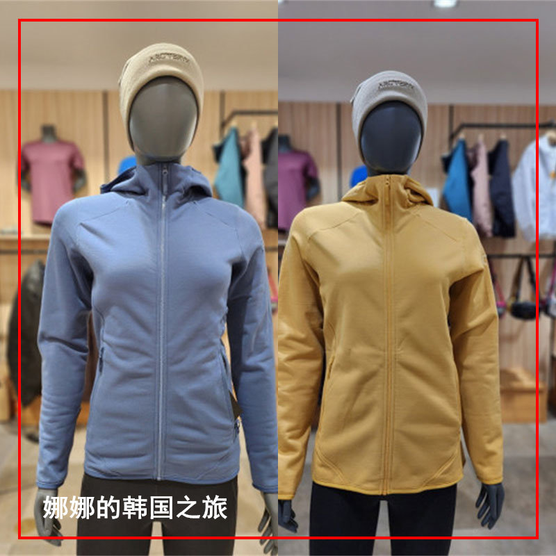 韩国代购ARC&rsquo;TERYX始祖鸟KYANITE HOODY 抓绒连帽外套女款 6939