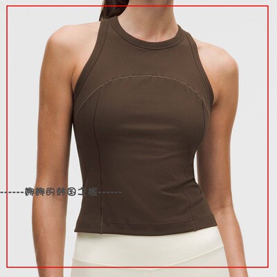 韩国代购lululemon露露乐蒙Ribbed Nulu 含胸垫工字背心LW1GDTS