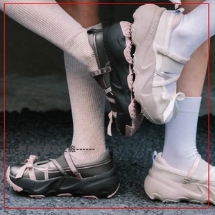 韩国代购rockfish蝴蝶结芭蕾风厚底休闲鞋机能鞋休闲鞋 增高6cm