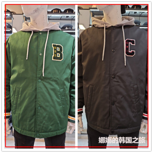 韩国代购NBA男女同款休闲连帽棒球服夹克棉服外套N233JP015P