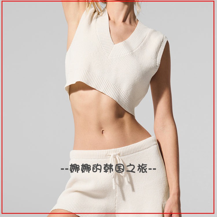 韩国代购ALO Supernatural Sweater毛衣背心针织短裤日常时尚套装图片
