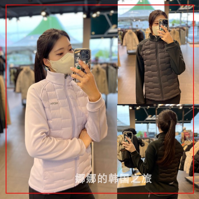 NEPA 韩国代购直邮22冬女立领户外拼接内胆轻质鹅绒羽绒服7I82023