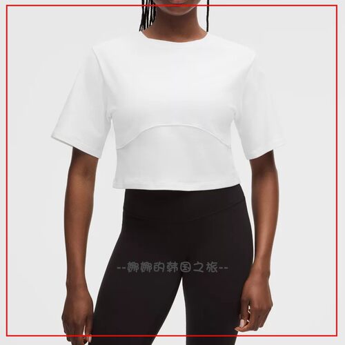 lululemon女瑜伽镂空背心T恤