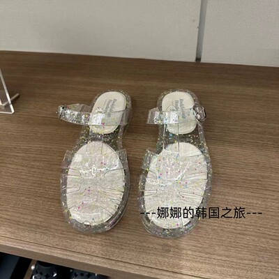 韩国代购Rockfish透明果冻凉鞋