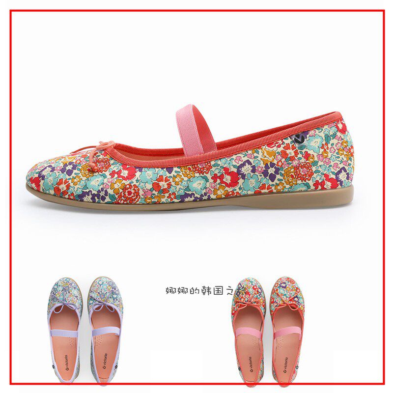 韩国直邮代购VICTORIA SHOES女士平底浅口布鞋软底芭蕾舞鞋单鞋