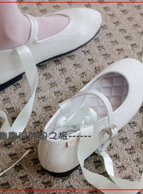 韩国代购rockfish春季少女玛丽珍 附送绑带 芭蕾风时尚日常单鞋