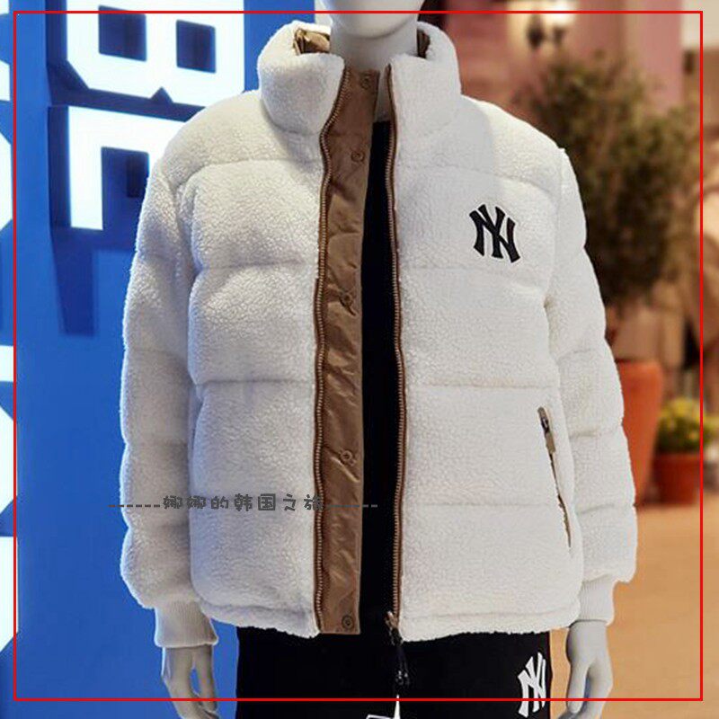 韩国代购MLB 羽绒服女款保暖时尚休闲羊羔绒双面穿外套 3ADJR0116