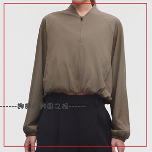 韩国代购lululemon 女士布里兹利飞行员夹克休闲外套短款LW3KR4S