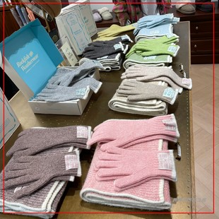 韩国代购rockfish秋冬短款手套羊毛温暖舒适 简约ins少女风甜妹