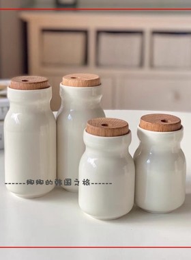 韩国代购陶瓷调料罐厨房盐罐调味罐tackaon密封防潮调料盒罐