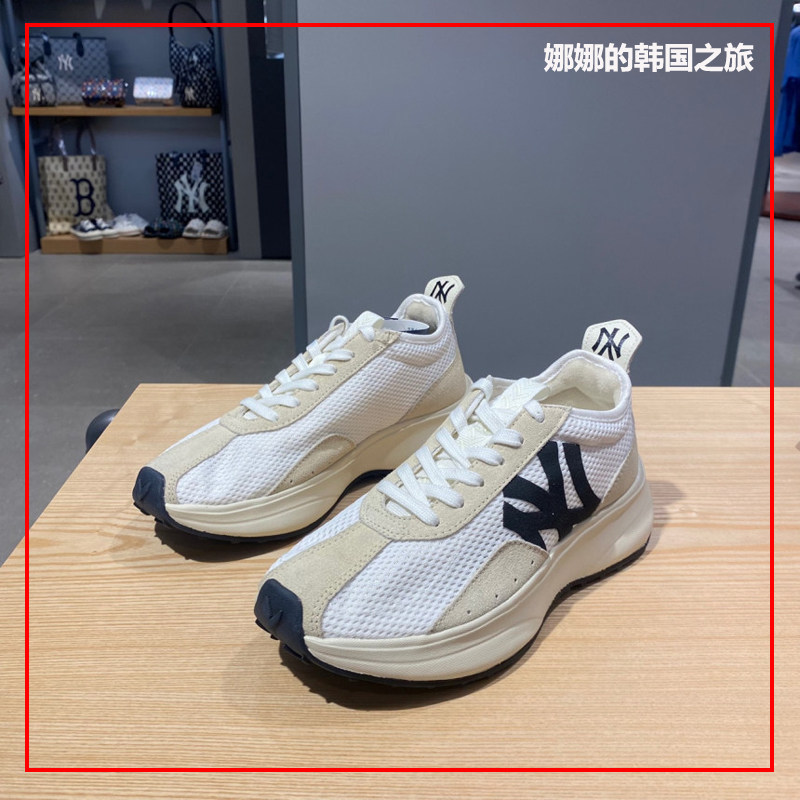 韩国代购MLB新款复古老爹鞋NY大标男女厚底鞋运动休闲鞋3ASXXB21N