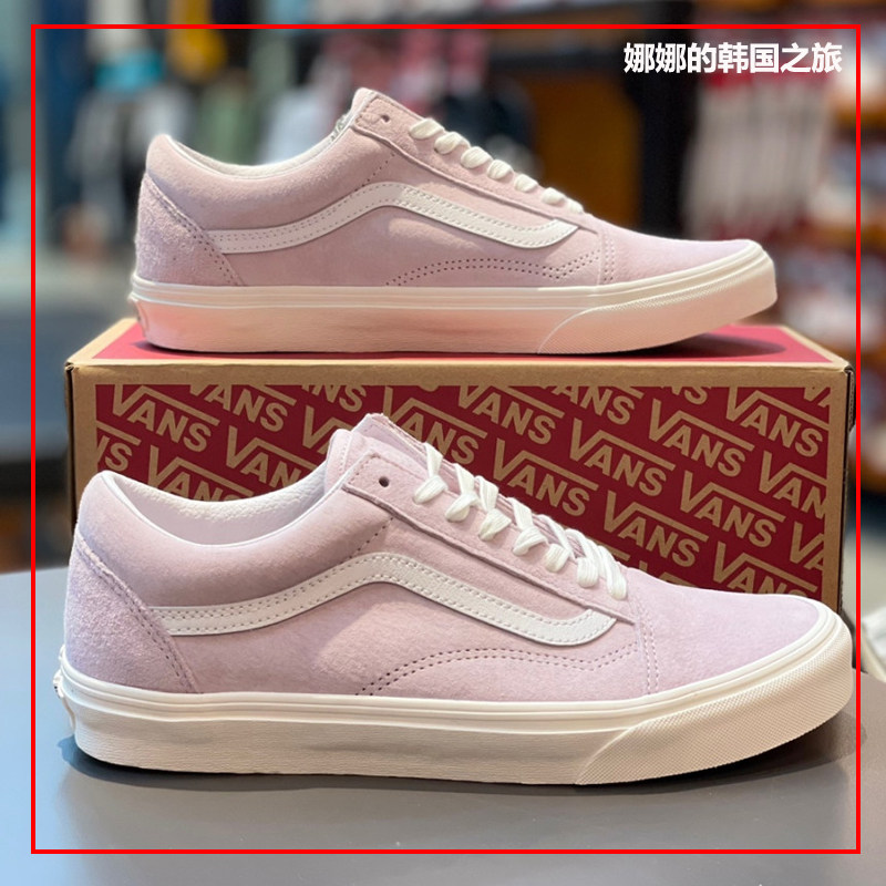 韩国代购VANS范斯OLD SKOOL粉色麂皮低帮滑板鞋男女款VN0A38G19G4