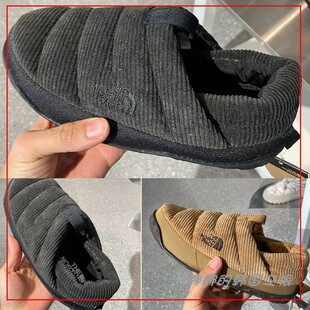 韩国代购TNF北脸女士灯芯绒穆勒鞋休闲鞋套脚低帮保暖棉鞋NS93Q78