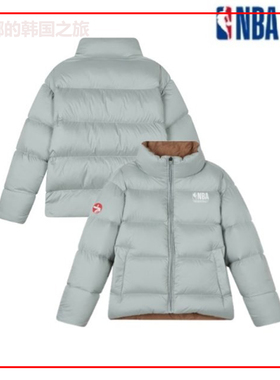 韩国代购正品NBA男女同款鸭绒羽绒服立领蓝色棉服外套N224DW006Z