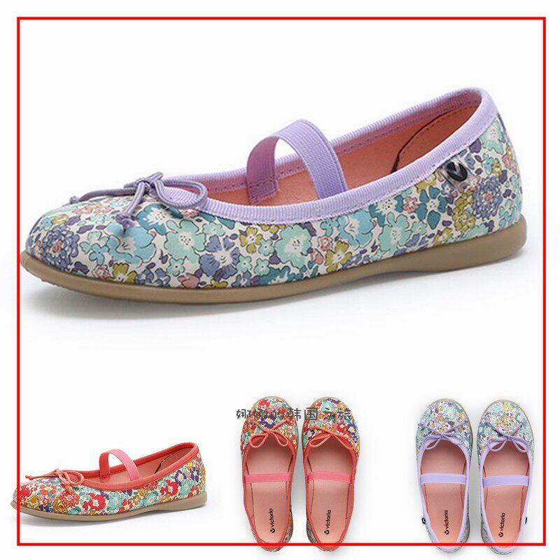 韩国代购VICTORIA维多利亚女童芭蕾舞鞋儿童布鞋软底单鞋J1046105