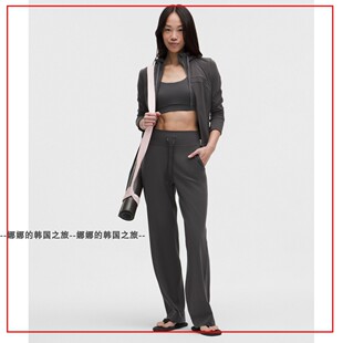 韩国代购lululemon Groove 女士高腰阔腿裤亚洲版型LW5IW3A