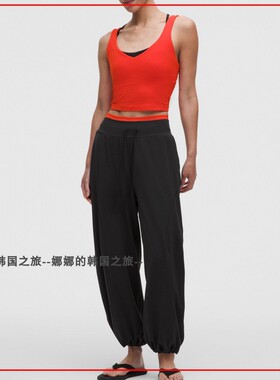 韩国代购lululemon Groove轻质吸汗透气低腰瑜伽休闲长裤LW5JX0A