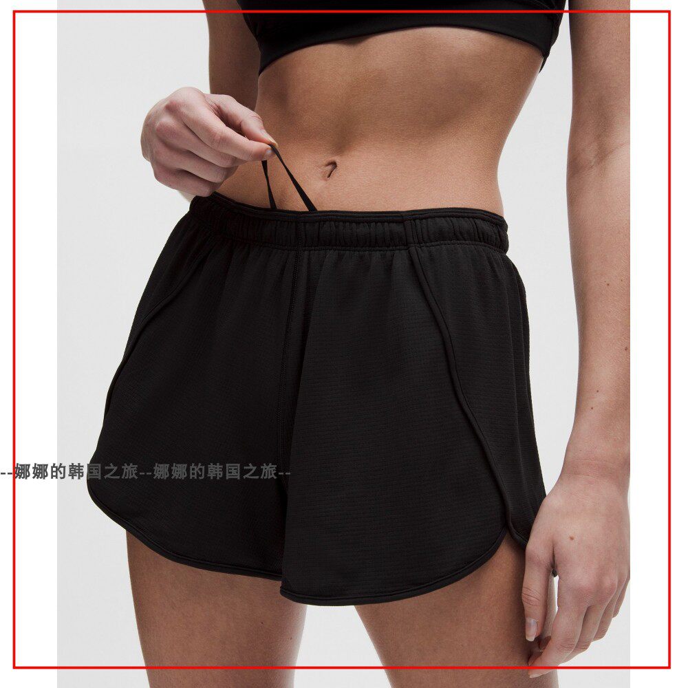韩国代购lululemon Swiftly中腰3"运动健身跑步短裤女款LW7DK4S