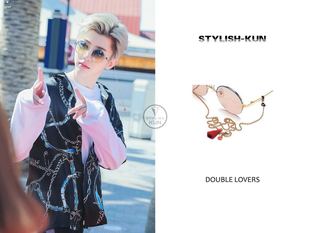 韩国正品代购double lovers蔡徐坤黄明昊同款流苏链条男女墨镜