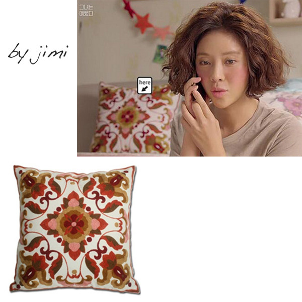 韩国by jimi正品代购她很漂亮高俊熙黄正音同款欧式花纹纯棉抱枕