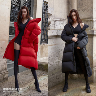 韩国正品代购HEAD海德17冬男女宣美同款长款鹅绒羽绒服JOUCW17563