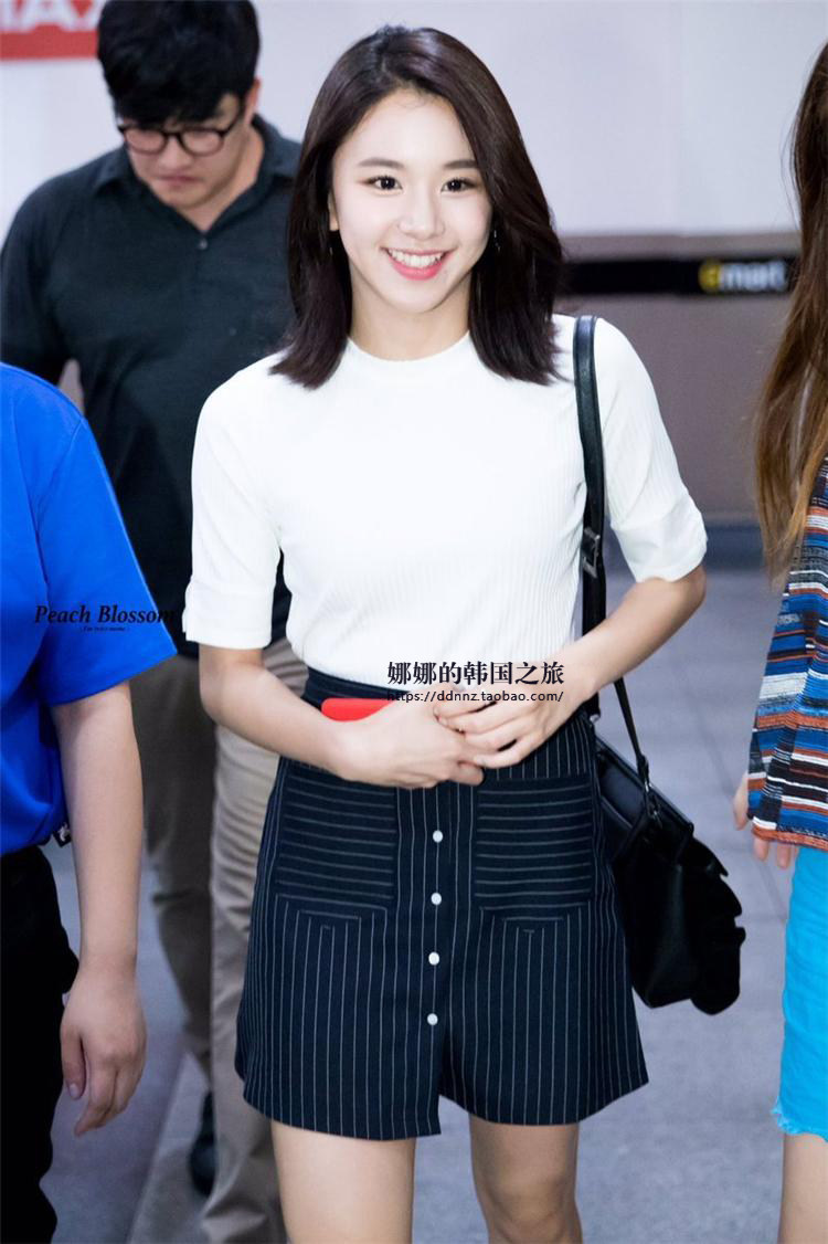 TWICE彩瑛同款OUTSTANDING ORDINARY韩国正品代购条纹半身裙短裙