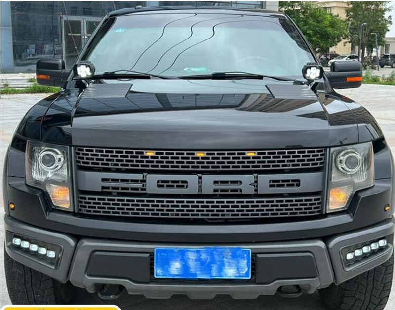 适用09-14年福特猛禽f150前杠老款6.2猛禽改装原车款前保险杠雾灯