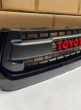 适用14-21年丰田tundra坦途TRD前中网格栅红色大标前脸机盖小黄灯