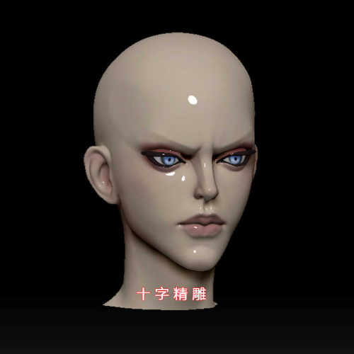光头男stl模型max人头680头雕bjd犀牛rhino男性头部面部3d打印