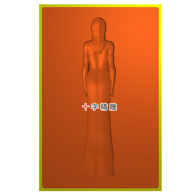 精雕图美女背影底纹浮雕图灰度图三维模型玉雕图花纹3d素材纹理