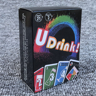 英文版 Udrink 喝酒游戏 派对饮酒游戏 聚会桌游 cards games