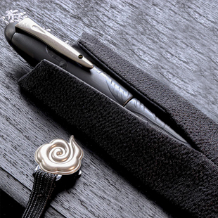 白金PlatinumMaki-e 出云莳绘竹林群虎黑色硬橡胶笔杆18K金尖钢笔