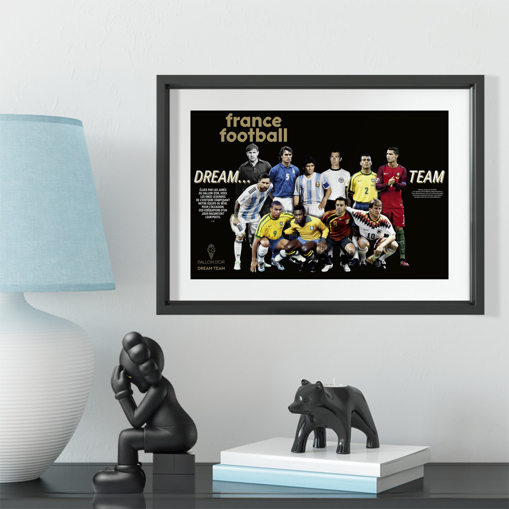 金球奖梦之队合影c罗梅西实木装饰相框照片墙桌摆挂框件酒吧壁画