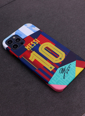 巴萨梅西职业生涯球衣拼接iphone78XSMAXR 6s11 12Proplus手机壳