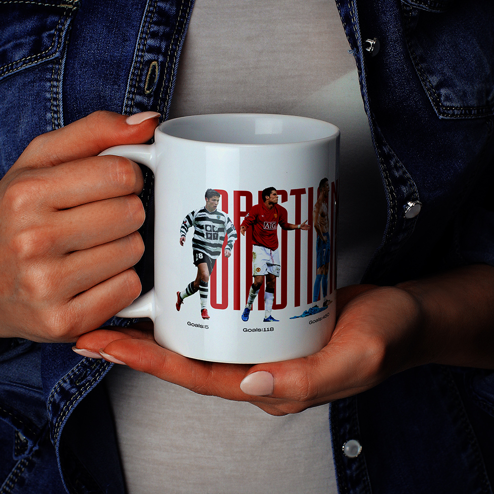 皇马葡萄牙c罗职业生涯款陶瓷马克杯个性潮流咖啡茶杯水杯礼品