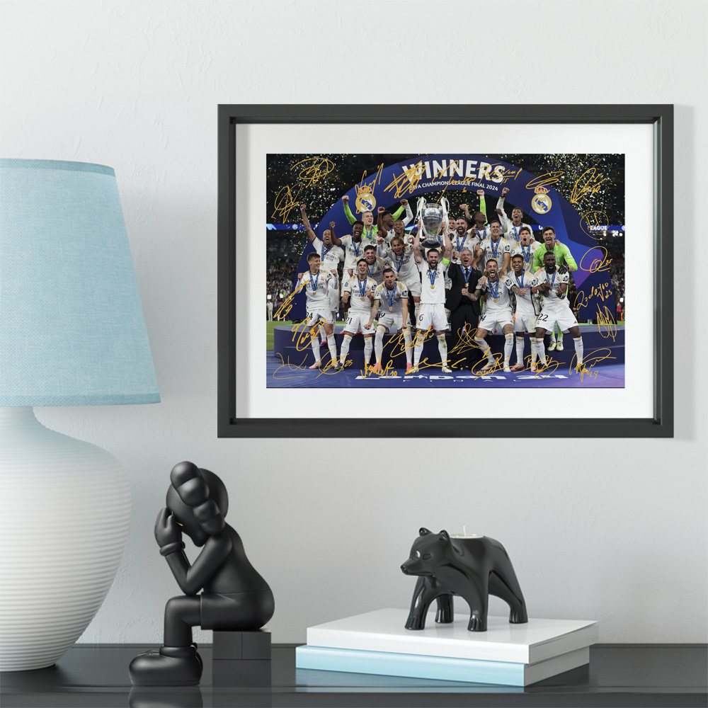 皇马15冠照片墙实木皇家马德里