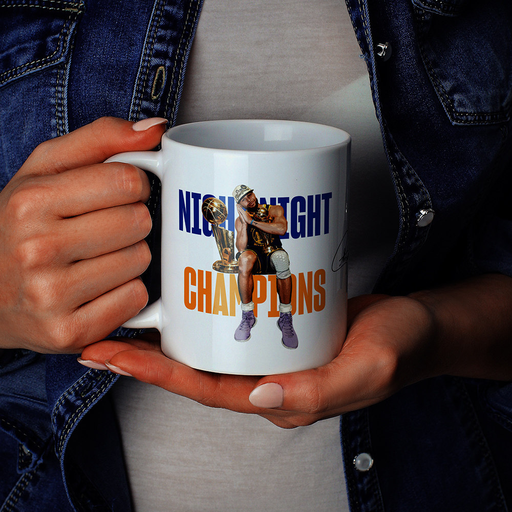 勇士冠军库里晚安庆祝款陶瓷马克杯个性潮流咖啡茶杯家用水杯礼品