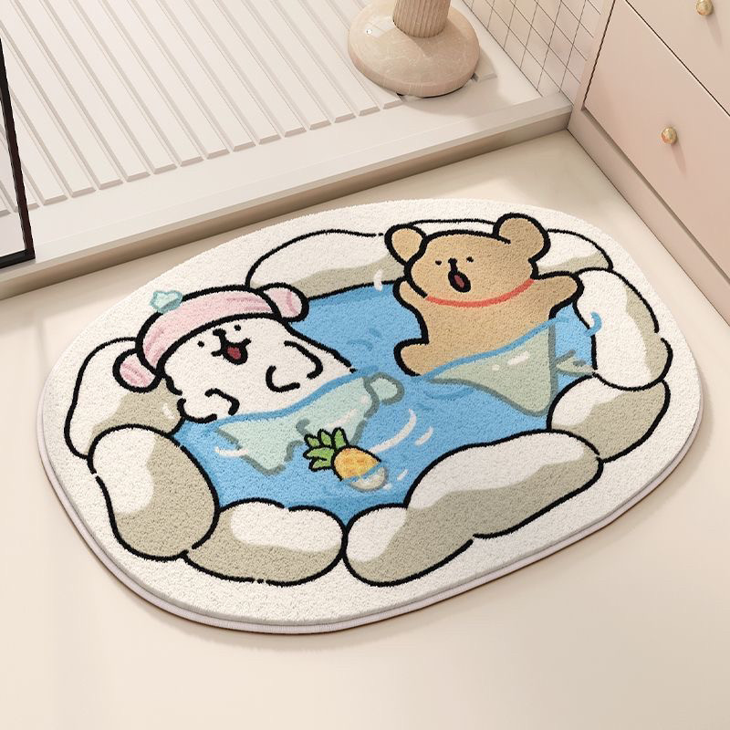 线条小狗仿羊绒卫生间地垫浴室吸水防滑垫厕所门口地垫洗手间地毯,居家布艺,家用脚垫,淘宝优惠券,粉丝福利购,淘宝优惠卷